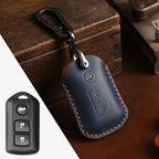 Carsine Toyota Leather Car Key Cover 3 Button Blue / 3 Button