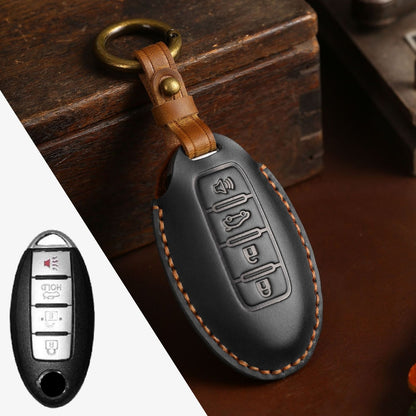 Nissan X-Trail Qashqai Tiida Teana Sylphy Leather Car Key Cover 2,3,4 Button