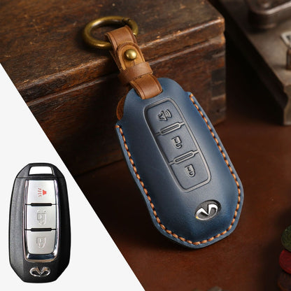 Infiniti Leather Car Key Cover 3,4 Button