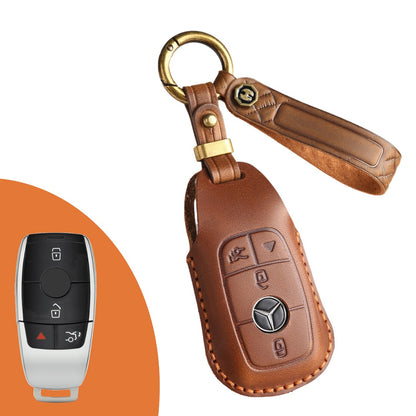 Mercedes Benz Leather Car Key Cover 3,4 Button