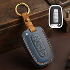 Hyundai Ix35 Sonata 8 Kia K2 K5 Leder-Autoschlüsselhülle mit 3 und 4 Tasten