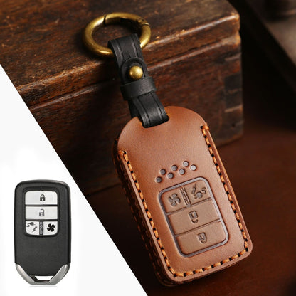 Honda CRV Lingpai XRV Civic Odyssey Elysion Accord Guandao Fit Leather Car Key Cover 2,3,4,5,6 Button