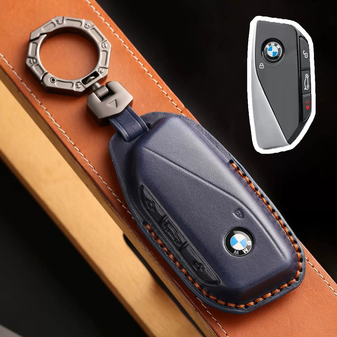 BMW Leather Car Key Cover - Genuine Leather, Premium Fit for All BMW Models