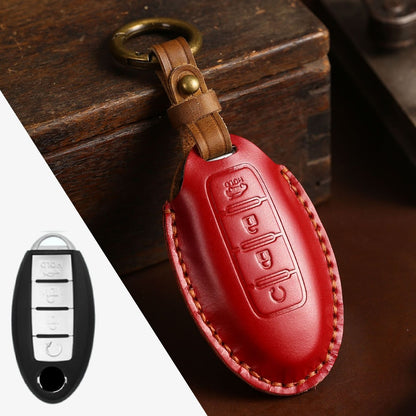 Nissan X-Trail Qashqai Tiida Teana Sylphy Leather Car Key Cover 2,3,4 Button