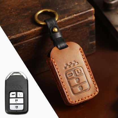 Honda CRV Lingpai XRV Civic Odyssey Elysion Accord Guandao Fit Leather Car Key Cover 2,3,4,5,6 Button