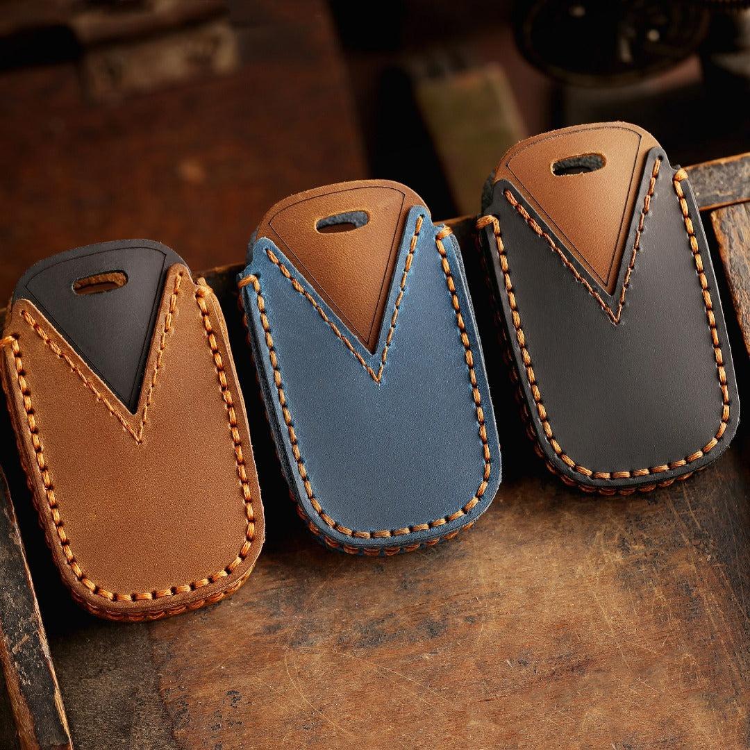 Kia Carnival MPV Leder-Autoschlüsselhülle mit 6 Tasten