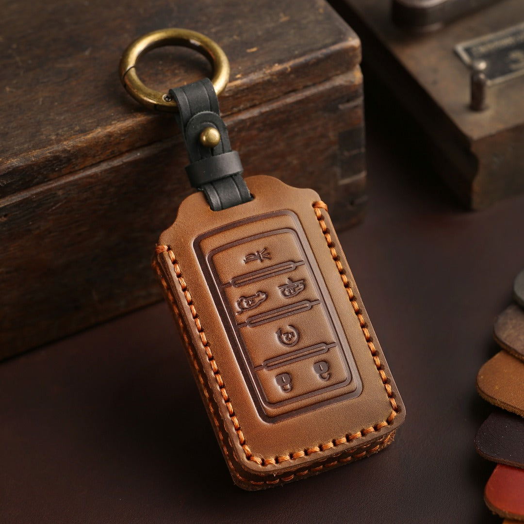 Jeep Leather Car Key Cover 5,6 Button