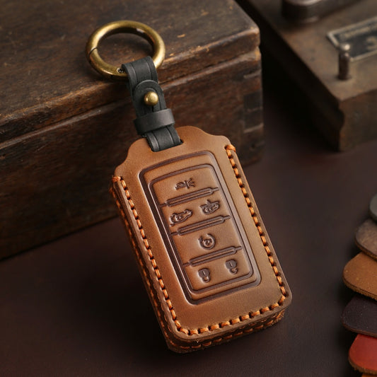 Jeep Leather Car Key Cover 5,6 Button