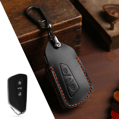 Volkswagen Golf 8 Touron ID6X ID4X ID6 Leather Car Key Cover 3,5 Button