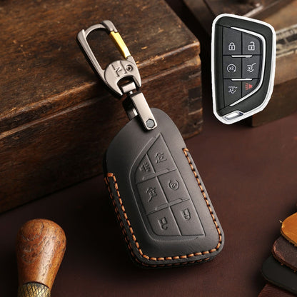 Cadillac CT5 CT4 Leather Car Key Cover 5,6 Button