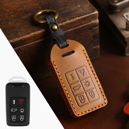 Volvo XC60 Leather Car Key Cover 5,6 Button