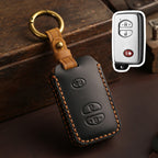 Carsine Toyota Camry Highlander Crown Leather Car Key Cover 3,4 Button Black / 3 Button