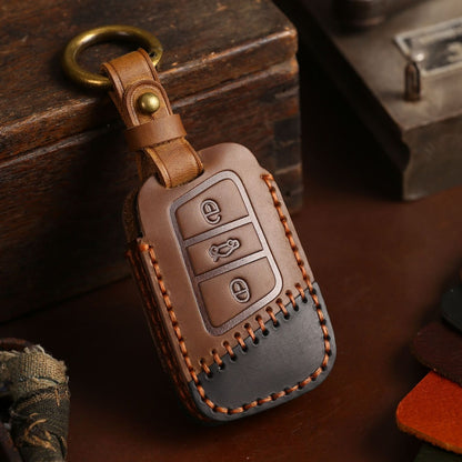 Volkswagen Lavida Bora Leather Car Key Cover 3 Button