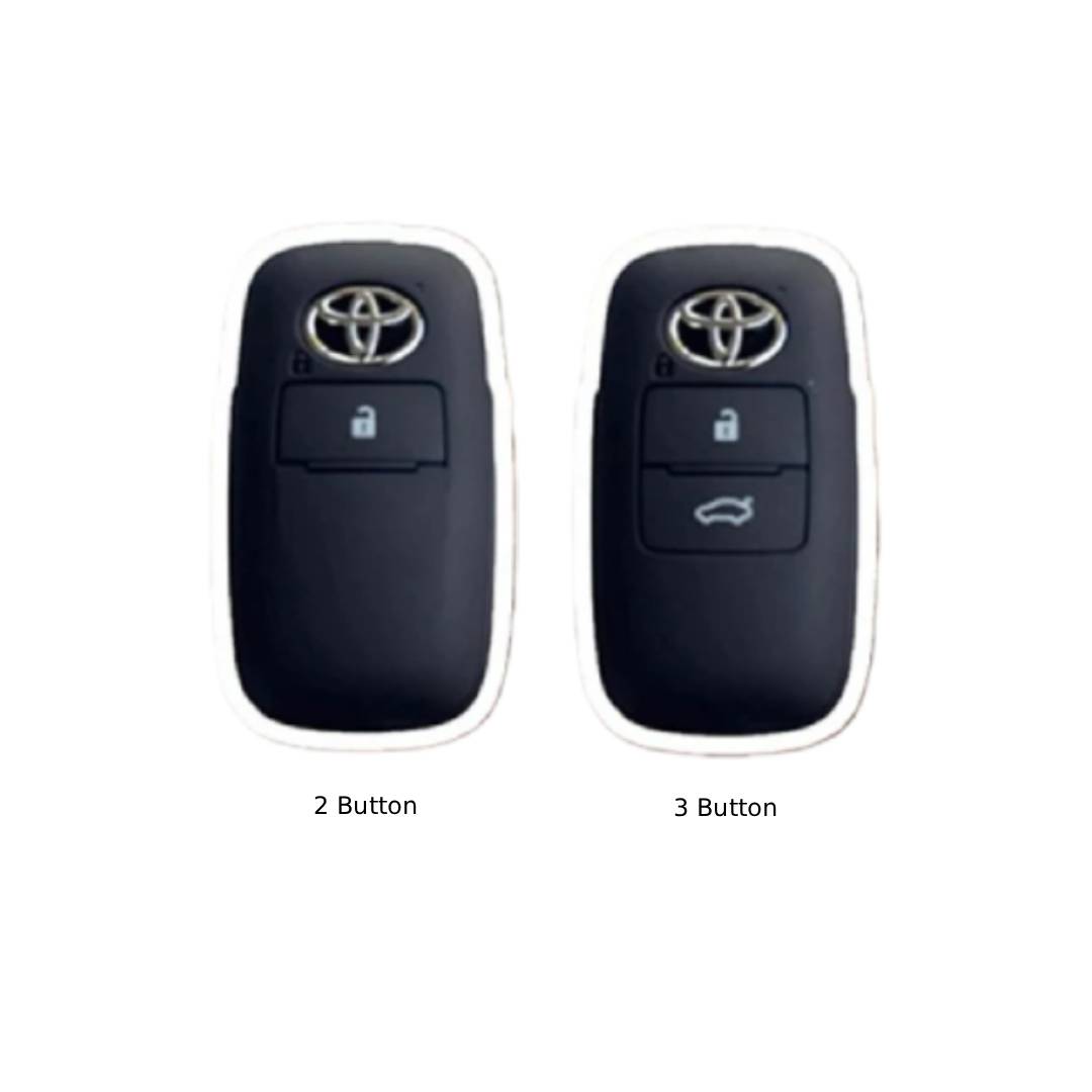 Étui en cuir pour clé de voiture Toyota Yaris 2 ou 3 boutons