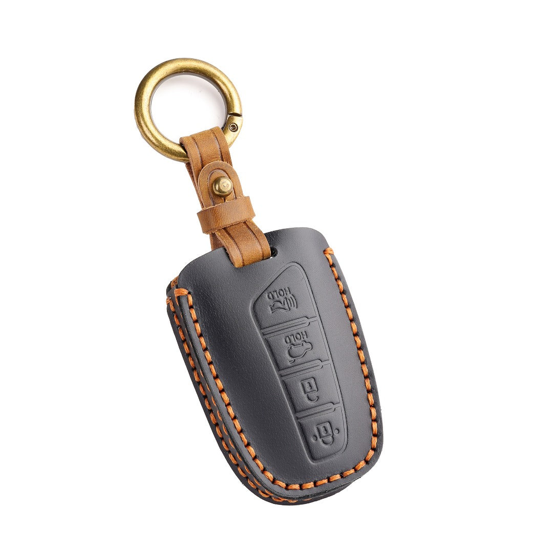 Hyundai IX45 Leather Car Key Cover 3,4 Button