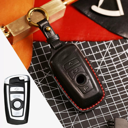 BMW Leather Car Key Cover - Genuine Leather, Premium Fit for All BMW Models