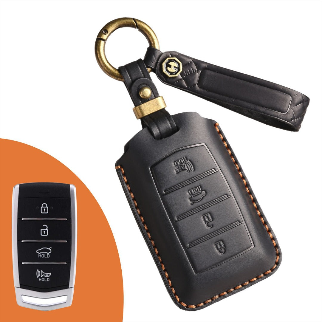 Genesis Leather Car Key Cover 4 Button