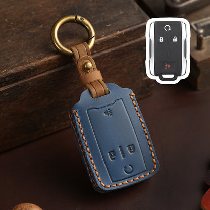 Chevrolet GMC Colorad Silverado Leather Car Key Cover 4,6 Button