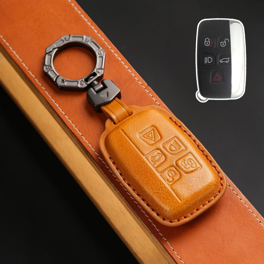 Land Rover/Jaguar Leather Key Cover | Handmade Full-Grain | Precision Fit 2010-2025 Models