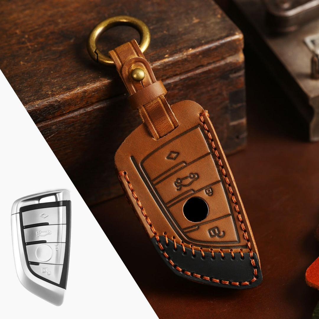 BMW Leather Car Key Cover 3,4 Button