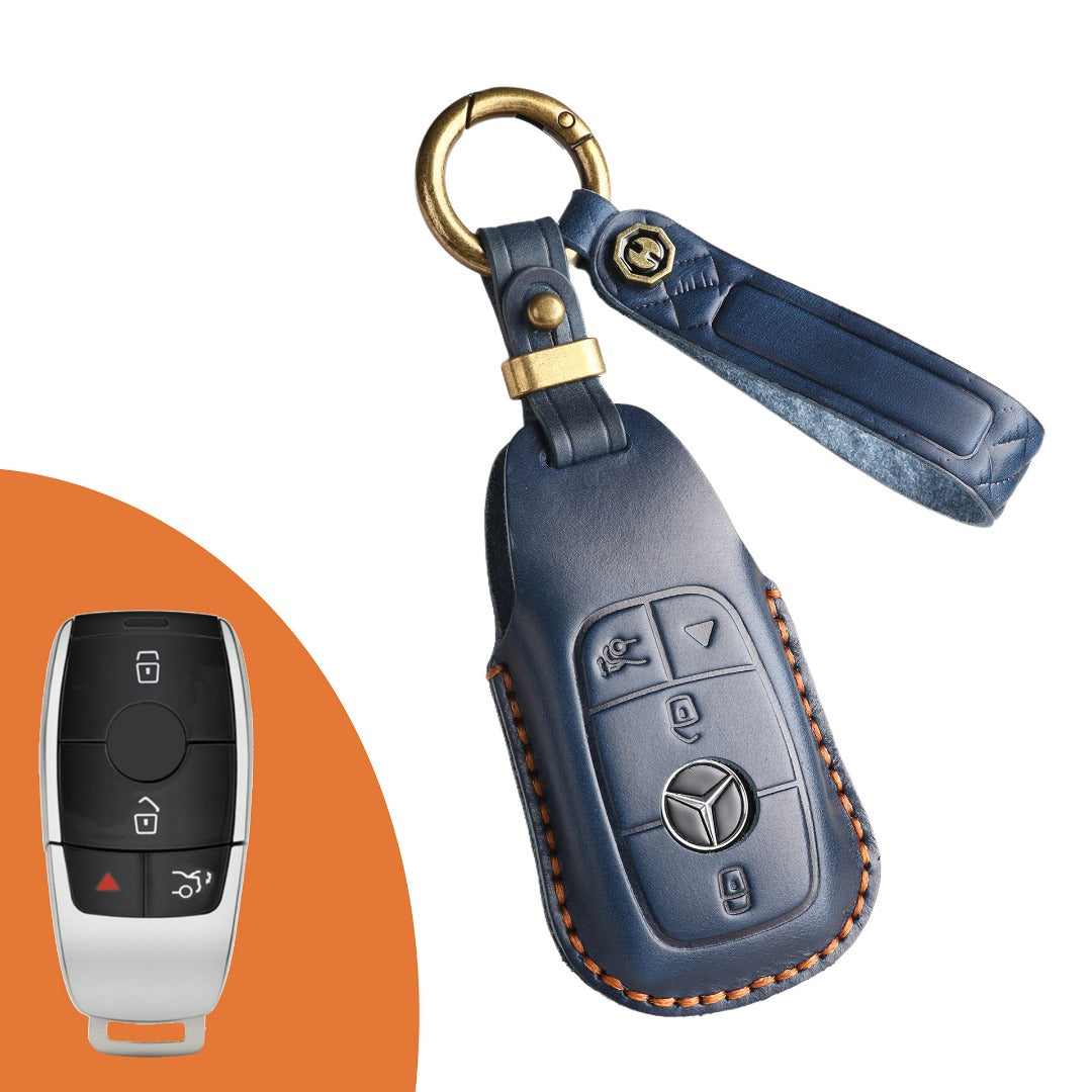 Mercedes Benz Leather Car Key Cover 3,4 Button