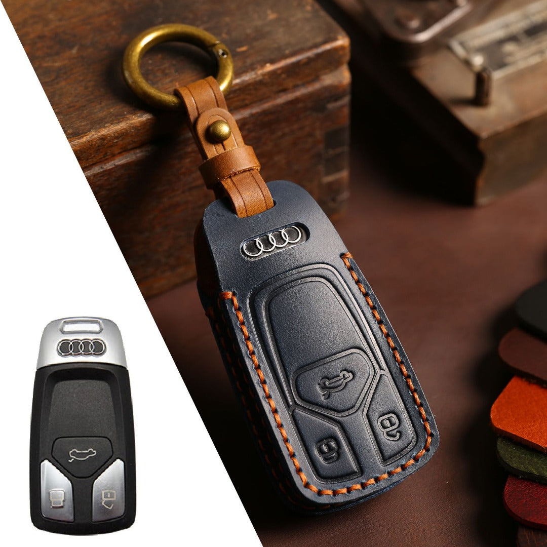 Audi A4L Q5L Q7 A4 A5 Leather Car Key Cover