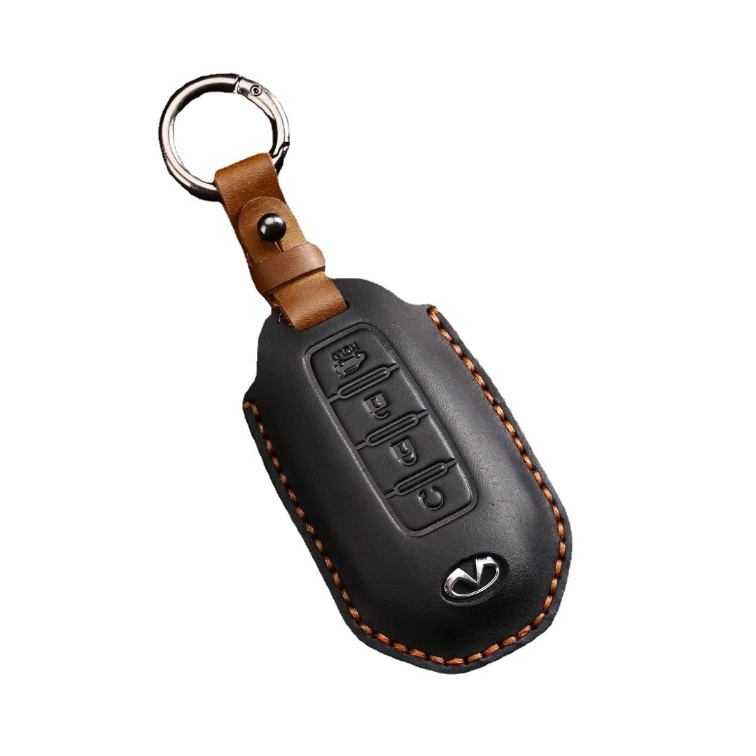 Infiniti Leather Car Key Cover 3,4 Button