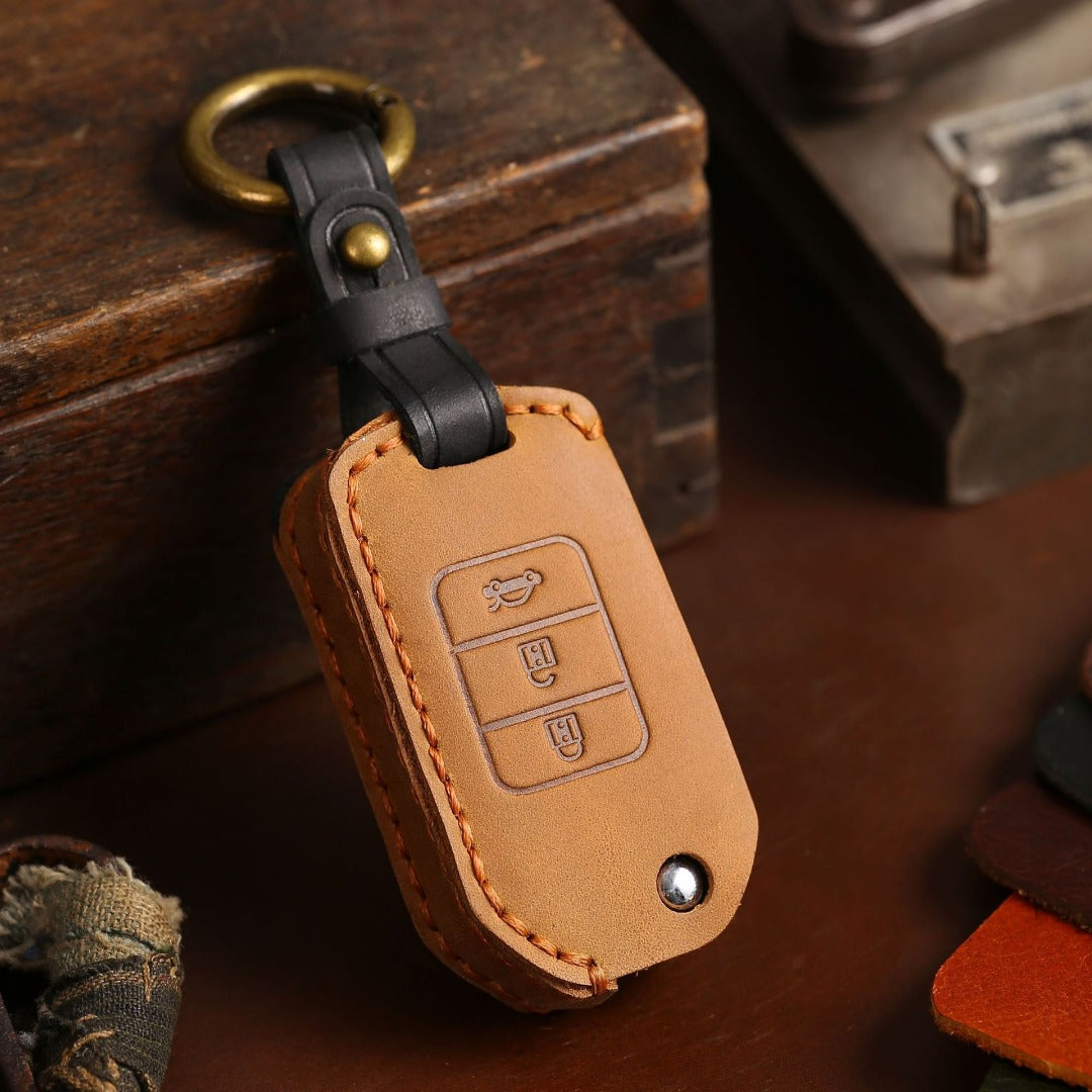 Honda Leather Car Key Cover 3 Button