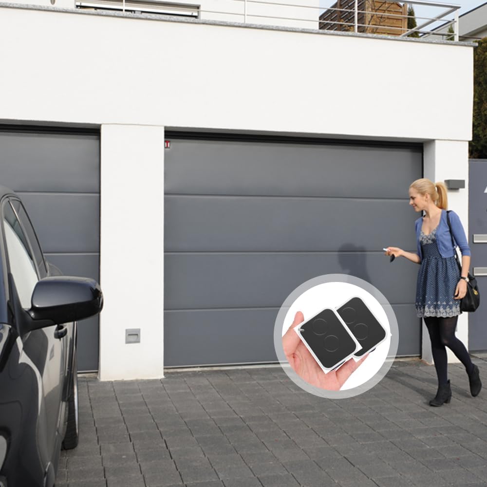 Carsine Garage Door Opener Hand Transmitter, FL02RE Compatible Nice Era ON2 ON4 ON2 ON4E FLO2, 2 Channel, 433.92 MHz 3 PCS