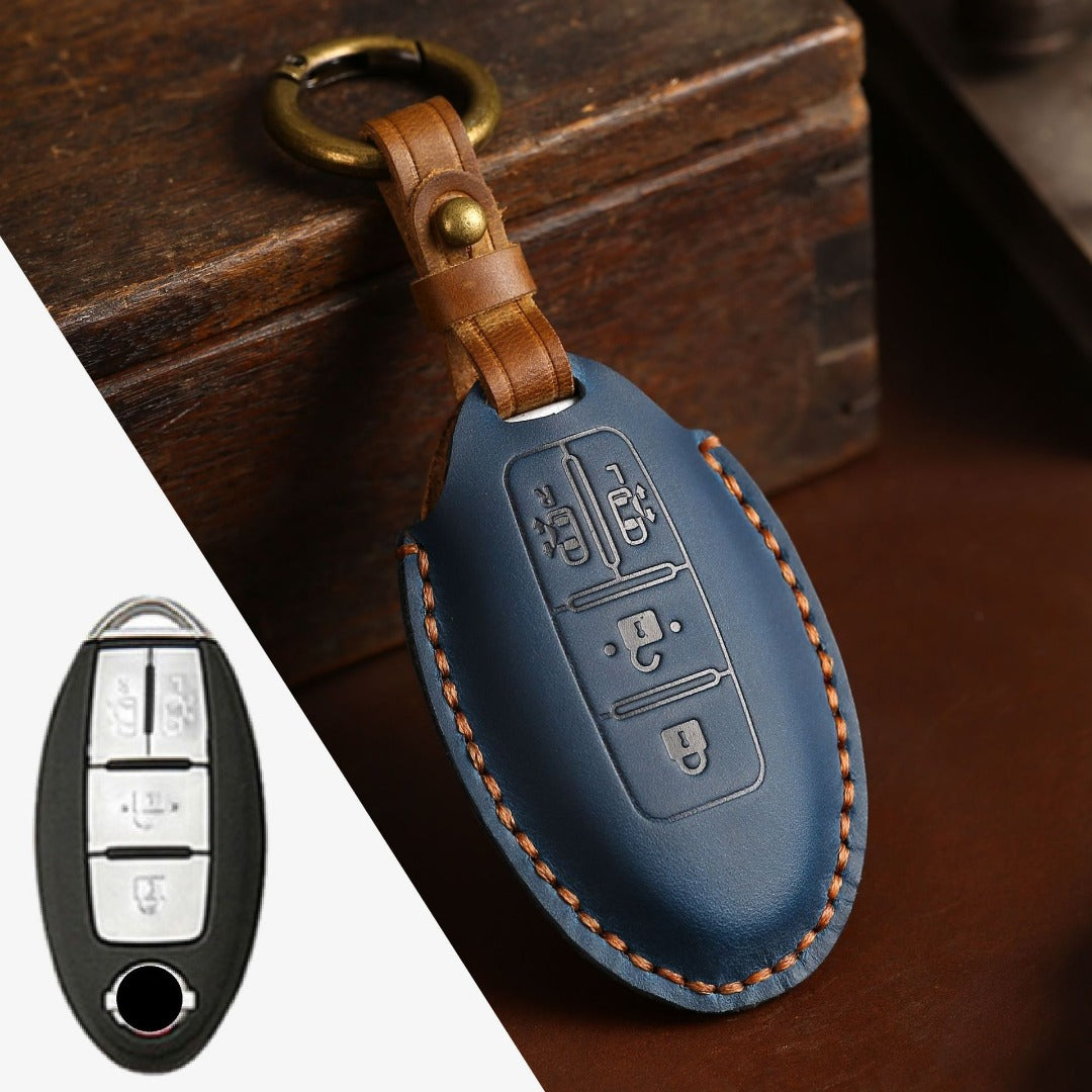 Nissan X-Trail Qashqai Tiida Teana Sylphy Leather Car Key Cover 2,3,4 Button