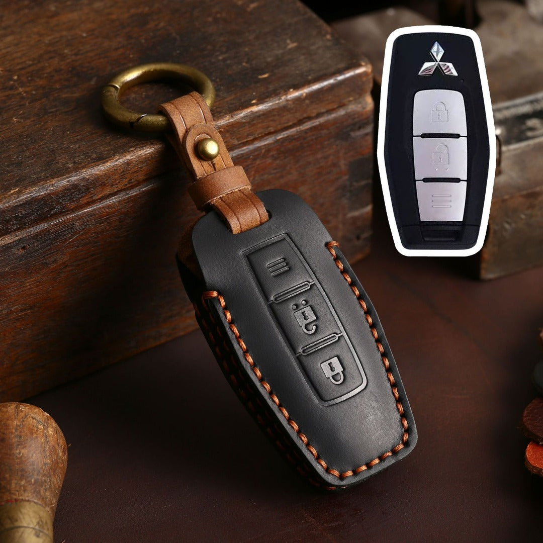 Mitsubishi Leather Car Key Cover 2,3 Button