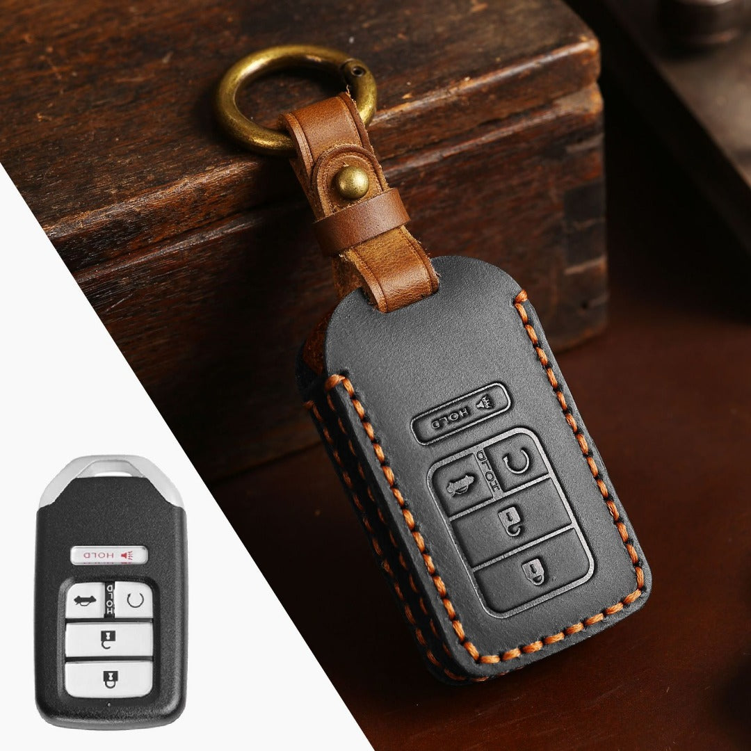 Honda CRV Lingpai XRV Civic Odyssey Elysion Accord Guandao Fit Leather Car Key Cover 2,3,4,5,6 Button