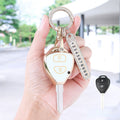Carsine Toyota Scion Car Key Case Golden Edge A / White / Key case + O chain