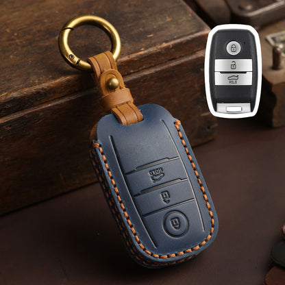 Kia K3 K4 K5 Kx3 kx57 Leather Car Key Cover 3,4 Button