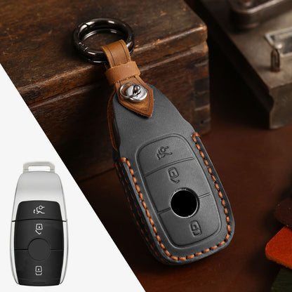 Mercedes Benz Leather Car Key Cover 3,4 Button