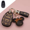 Carsine Alfa Romeo Leather Car Key Case Brown / Key case + strap