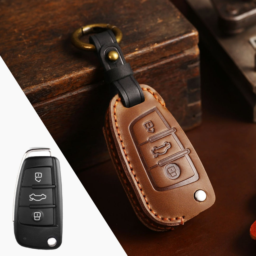 Audi A4L Q3 A3 Leather Car Key Cover