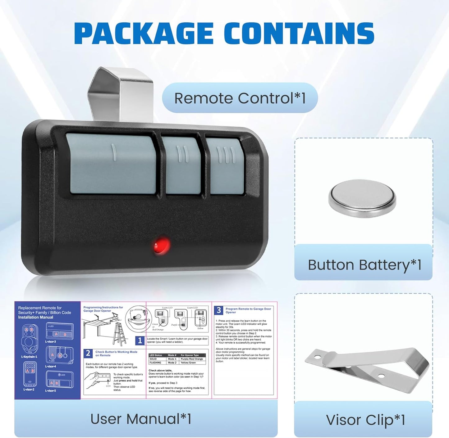 Garage Door Opener Remote for Chamberlain Craftsman Liftmaster 893LM 893Max