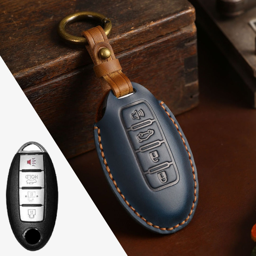 Nissan X-Trail Qashqai Tiida Teana Sylphy Leather Car Key Cover 2,3,4 Button