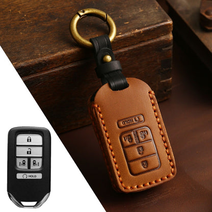 Honda CRV Lingpai XRV Civic Odyssey Elysion Accord Guandao Fit Leather Car Key Cover 2,3,4,5,6 Button