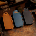 Étui de clé de voiture en cuir pour Nissan Sylphy, Tiida, X-Trail, Qashqai, Kicks, 2 ou 3 boutons