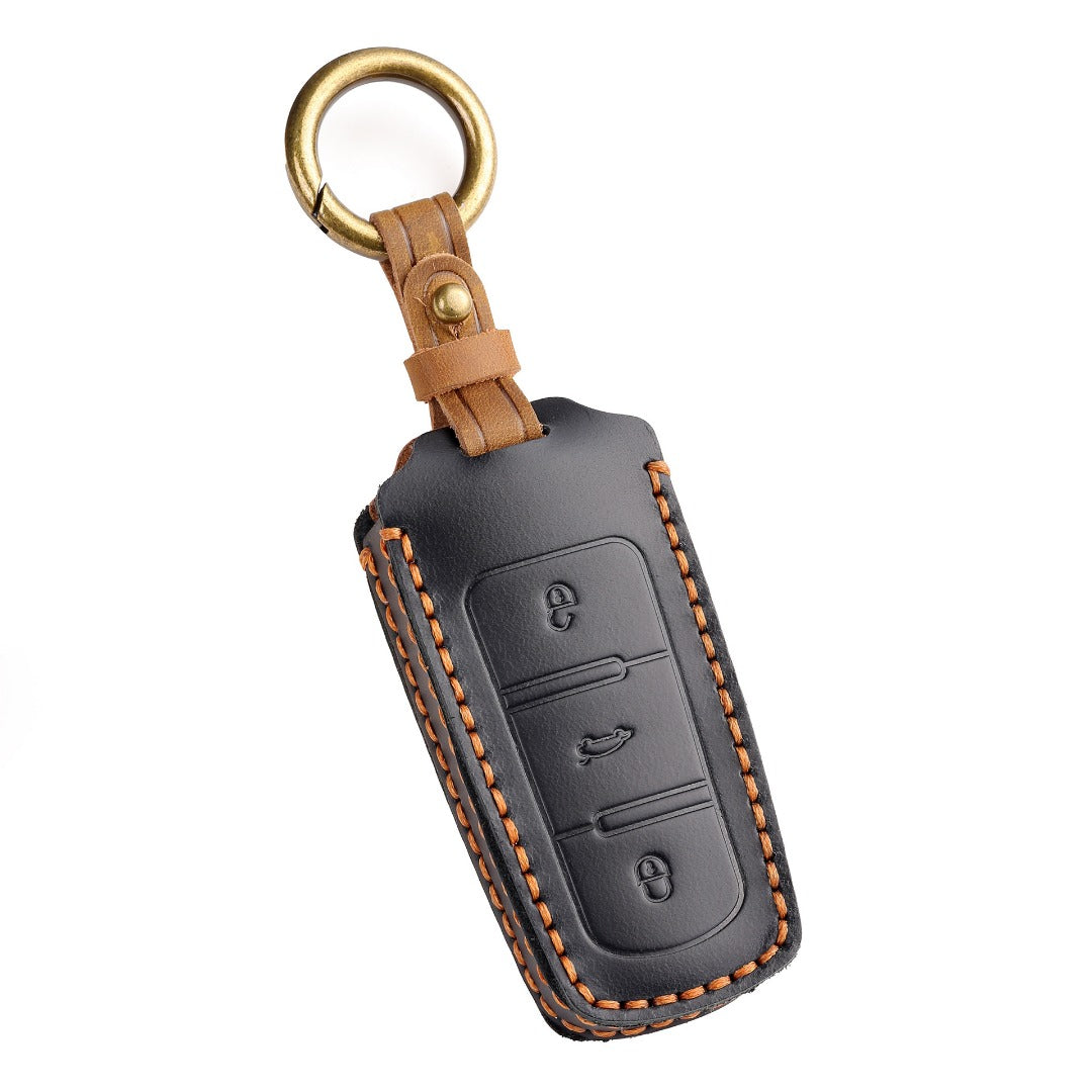 Volkswagen Magotan B7 CC Leather Car Key Cover 3 Button