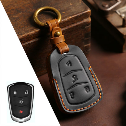 Cadillac ct4 ct5 ct6 xt4 xt5 xt6 atxl Leather Car Key Cover 4,5 Button