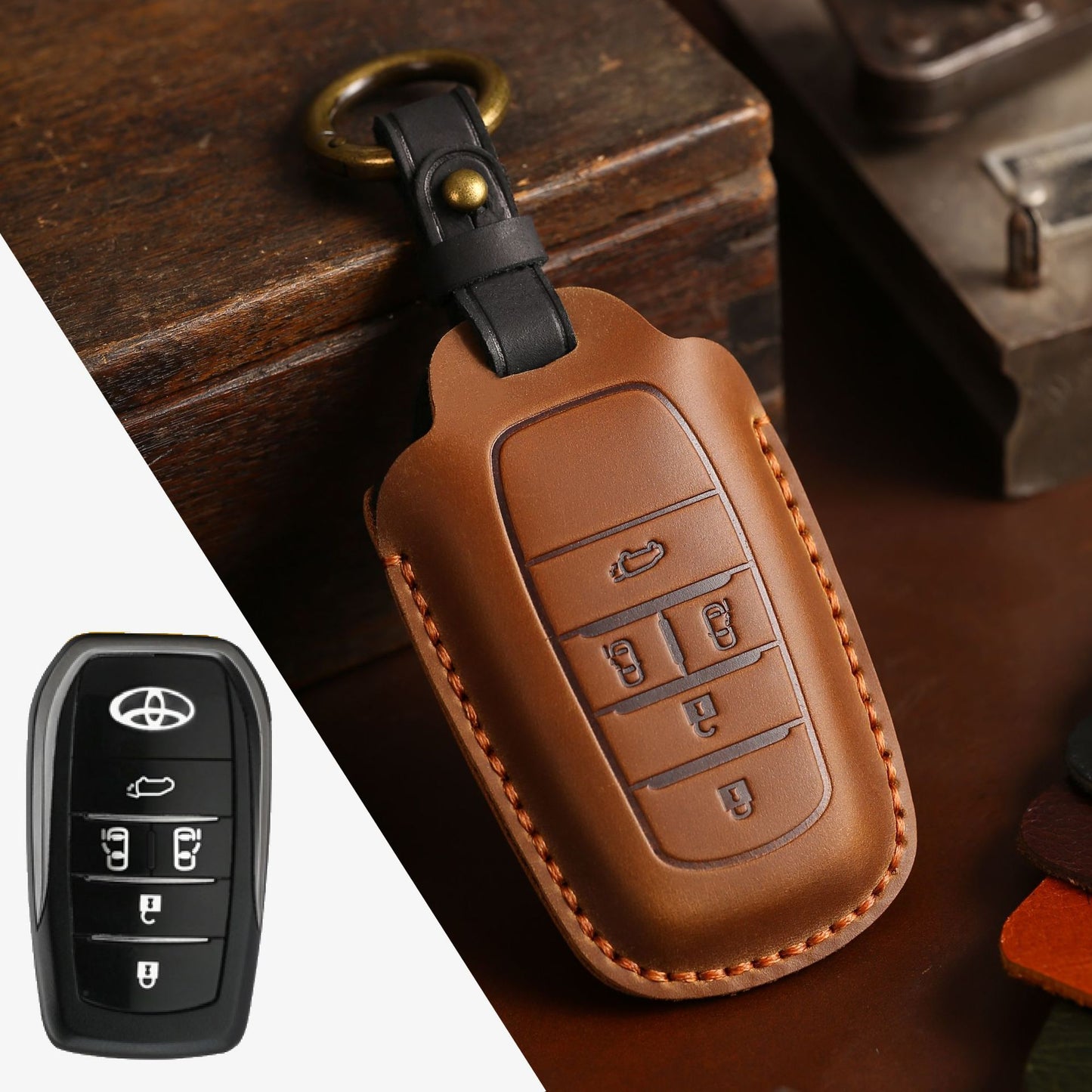 Toyota Leather Car Key Cover