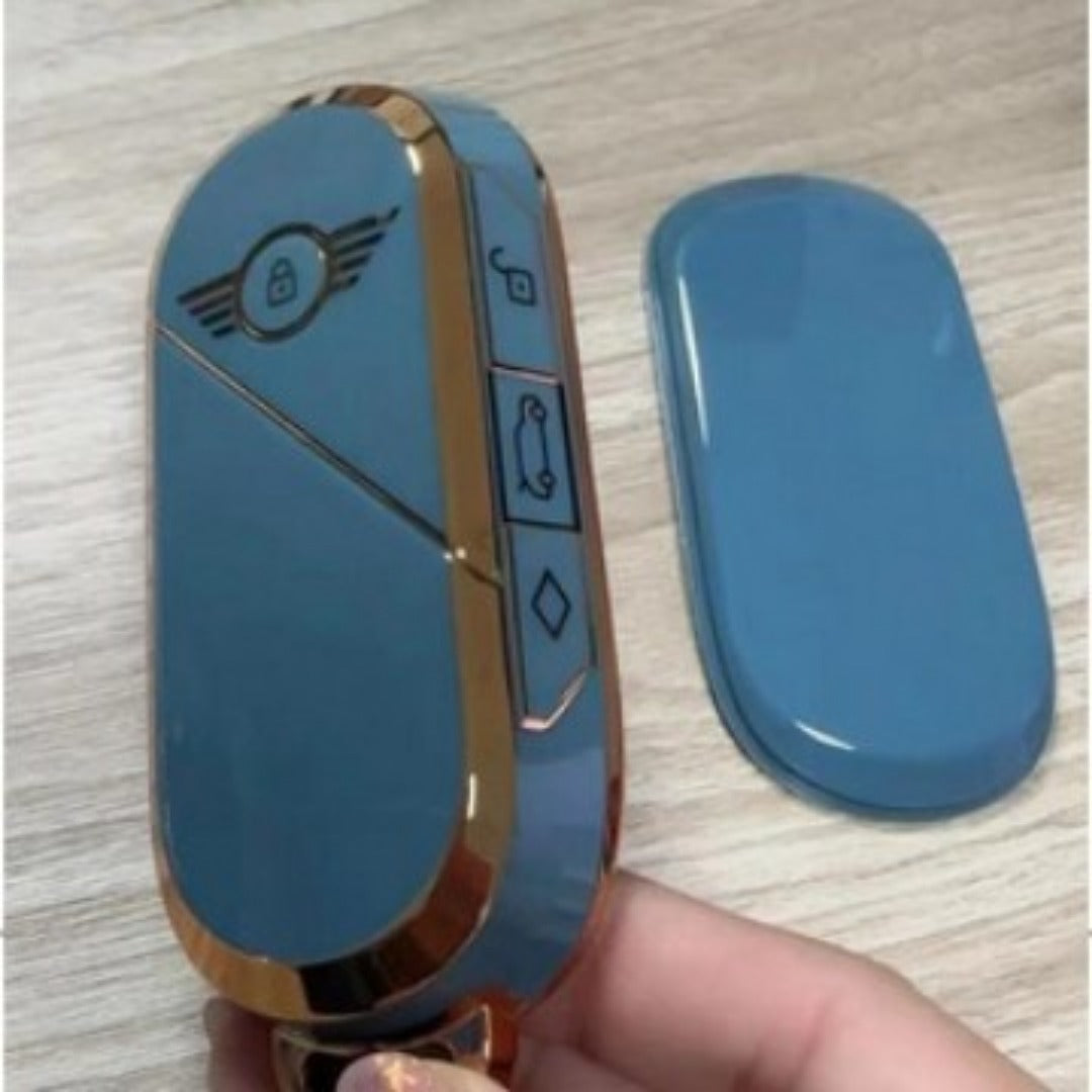 BMW Mini Car Key Case Golden Edge