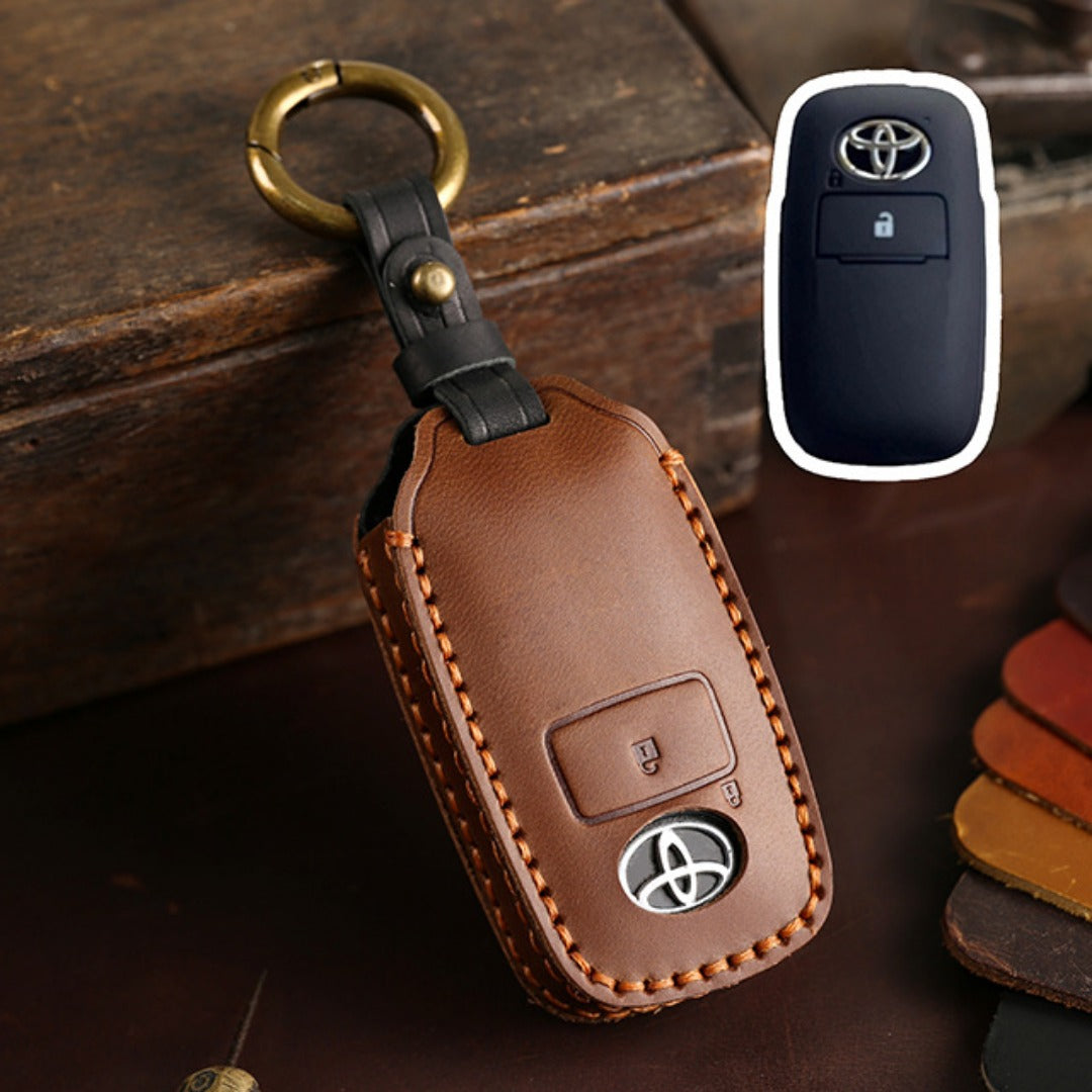 Toyota Yaris Leather Car Key Cover 2,3 Button