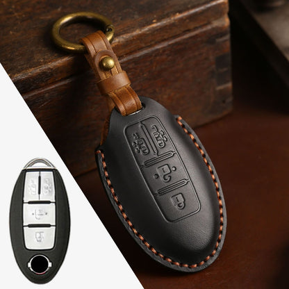 Nissan X-Trail Qashqai Tiida Teana Sylphy Leather Car Key Cover 2,3,4 Button