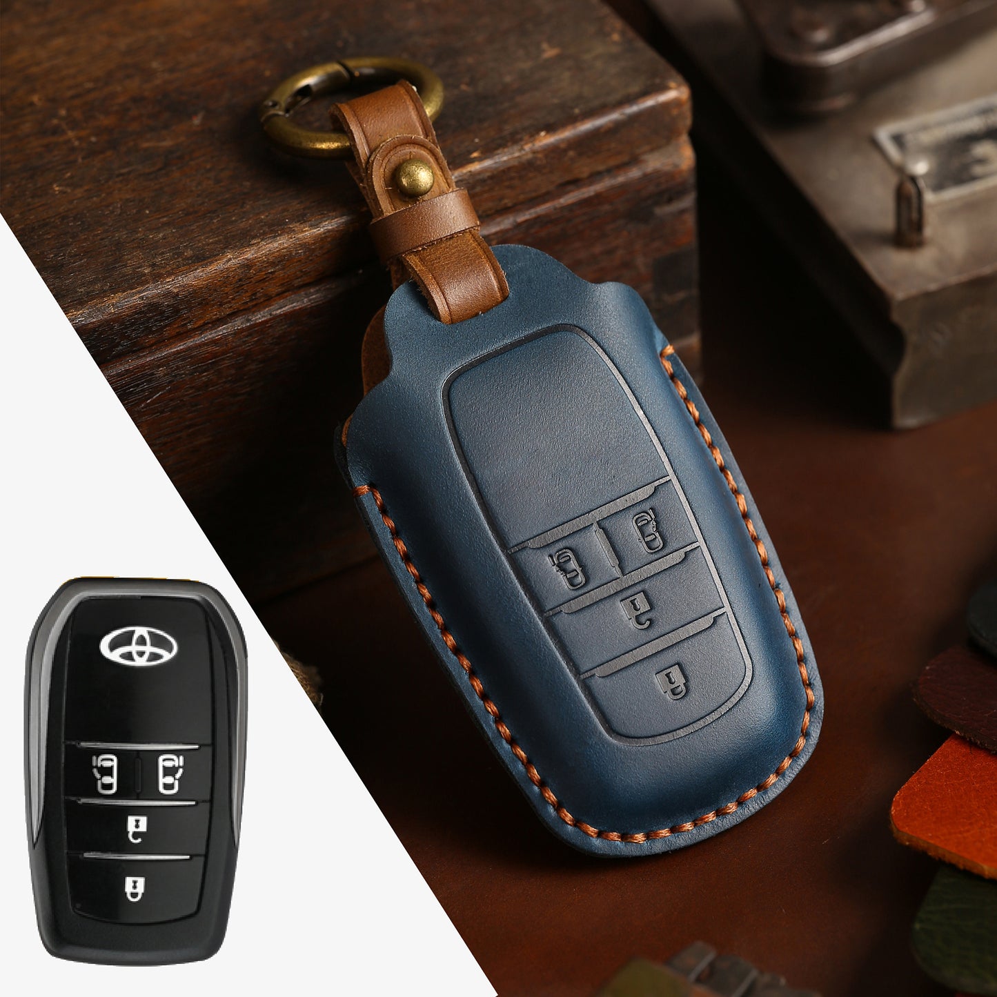 Toyota Leather Car Key Cover