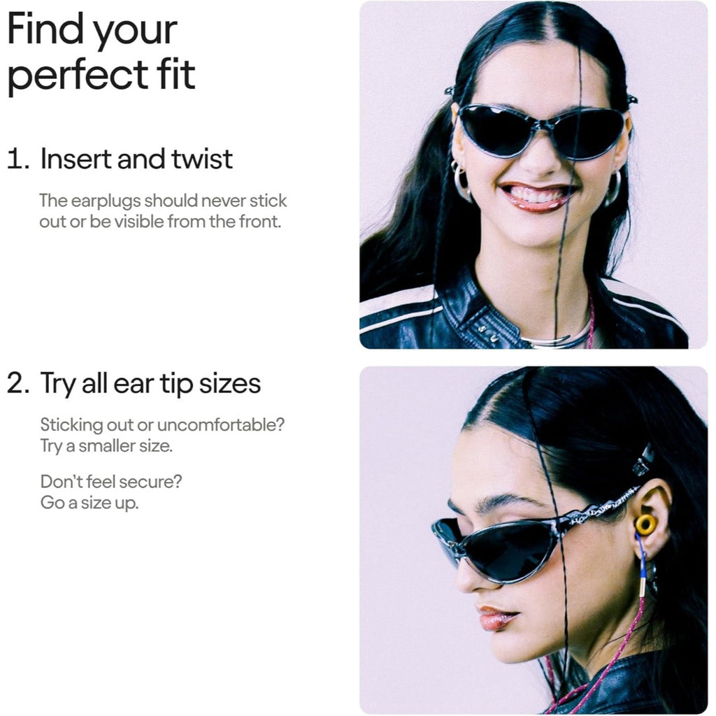 Ear Plugs – Ultra-Comfy Reusable 24dB (SNR) Noise-Reducing Earplugs for Sleep, Deep Focus, Travel, Noise Sensitivity, Flexible Hearing Protection, Customizable Fit