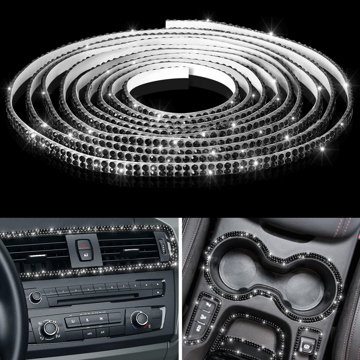 Car Trim Bling Decor Self Adhesive Car Accessories